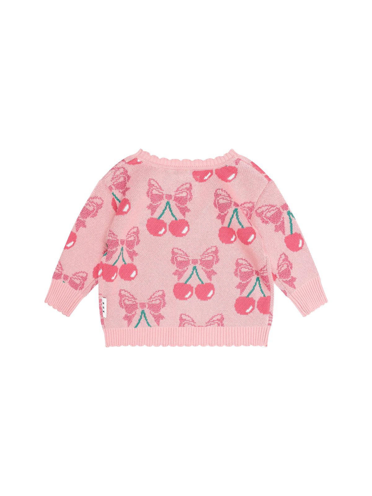 Cherry Bow Cardi || Vintage Pink