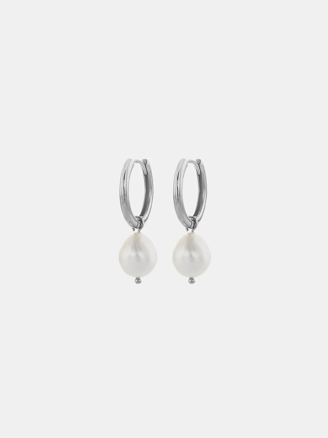 Pearl Hoop Huggies Medium