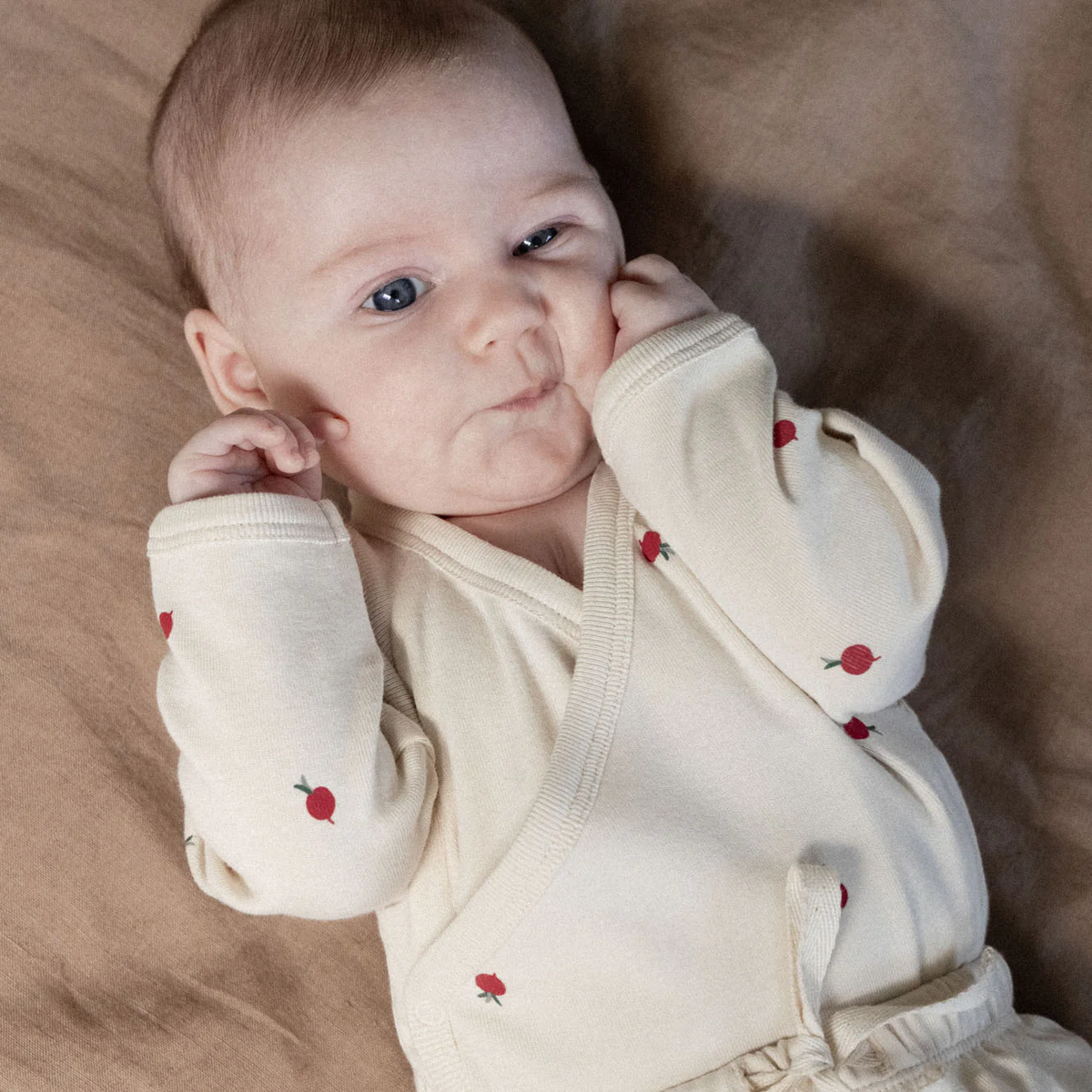 Footed Romper || Radish Print