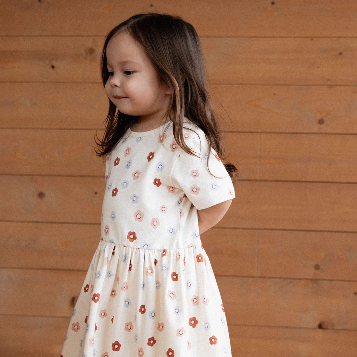Saturday Dress || Petite Flora Stamp Print