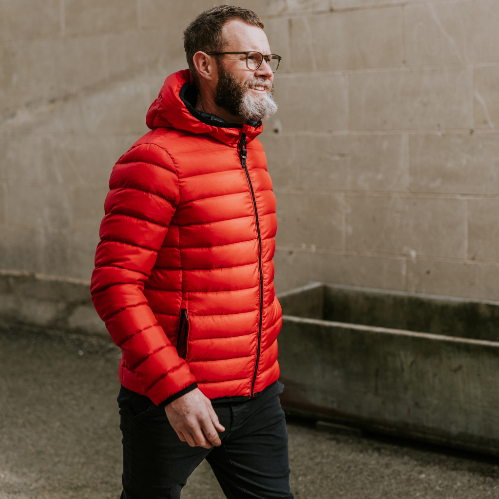 Jimmy - Men&#39;s Packable Down Jacket || Red