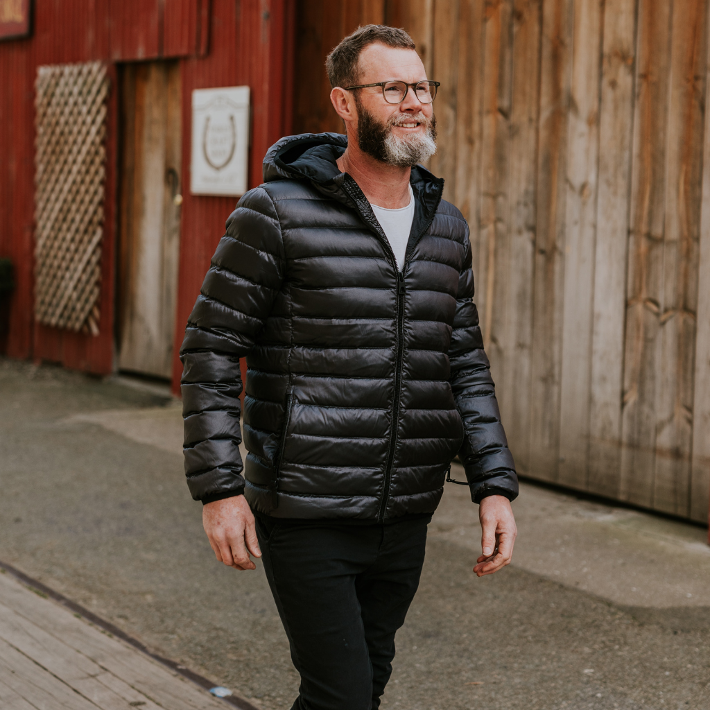 Jimmy Men s Packable Down Jacket Slate William Bee