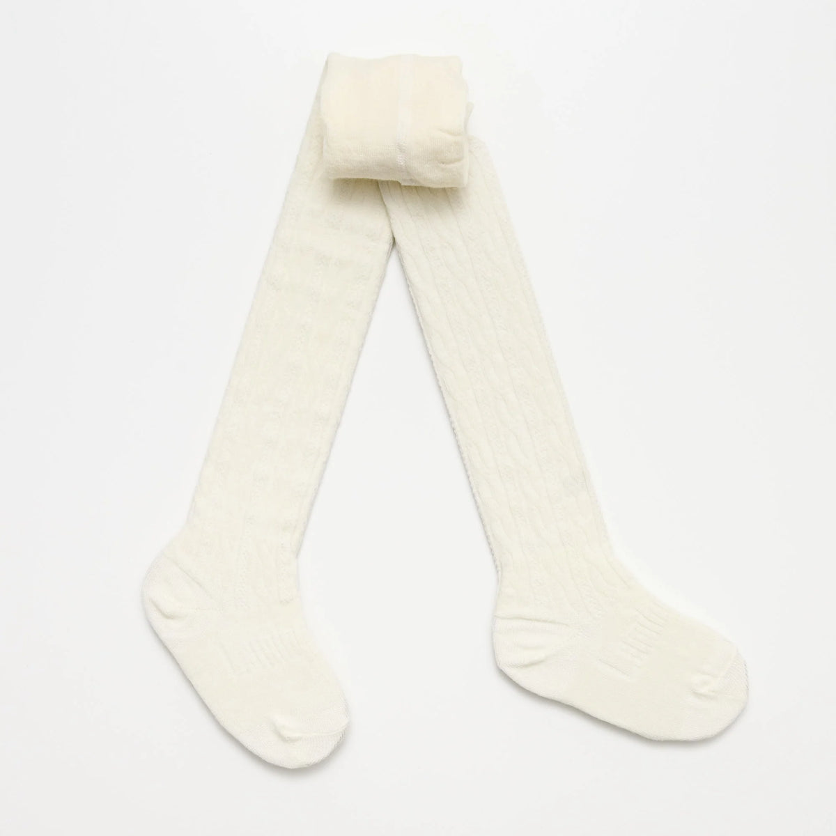 Baby &amp; Child Merino Wool Cable Tights || Natural