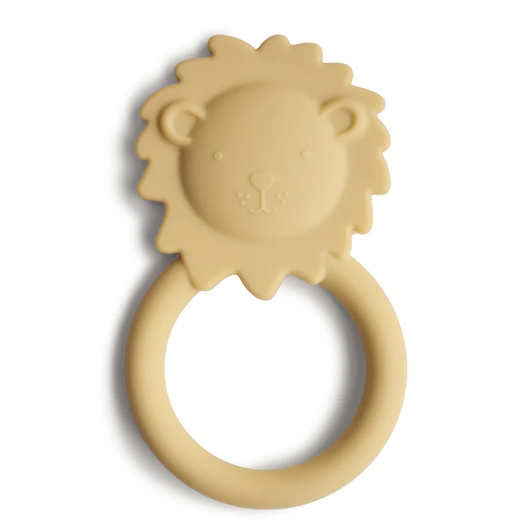 Lion Teether || Soft Yellow