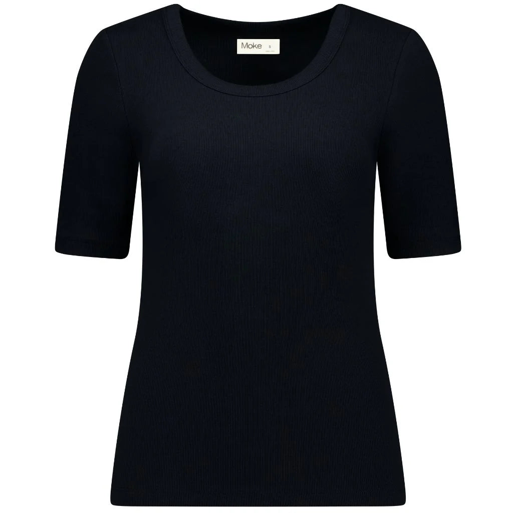 Meme - Women&#39;s Cotton Ribbed Tee || Black