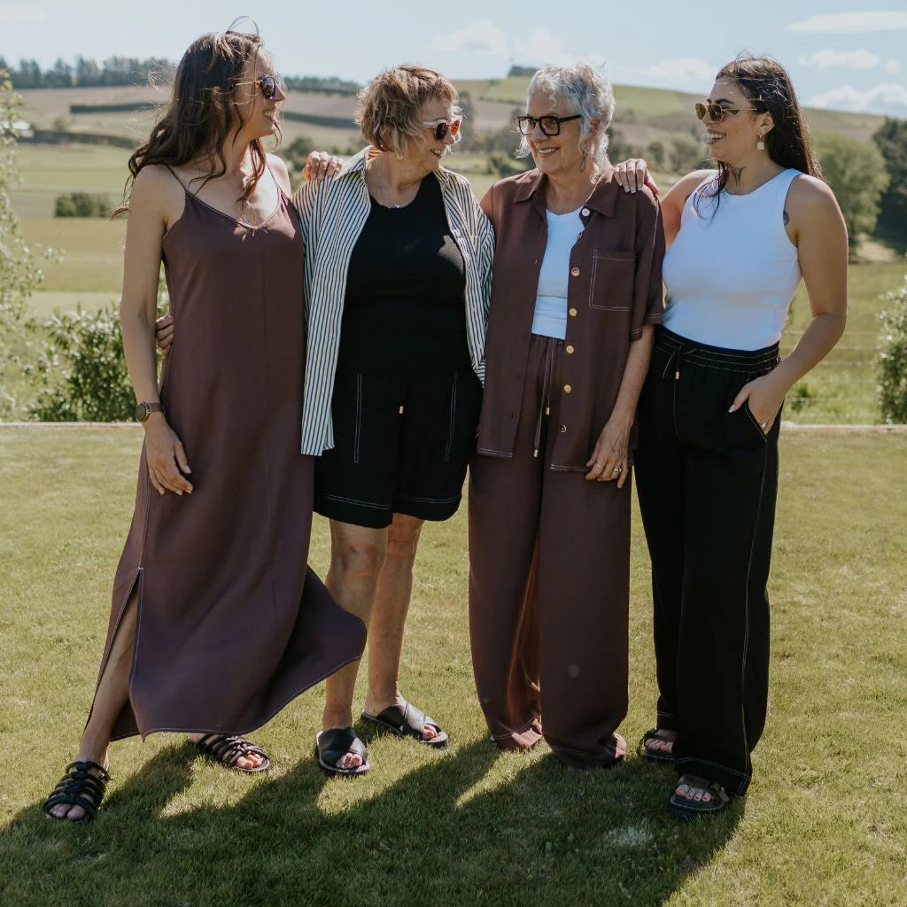 Lydia Womens Slip Dress || Cocoa