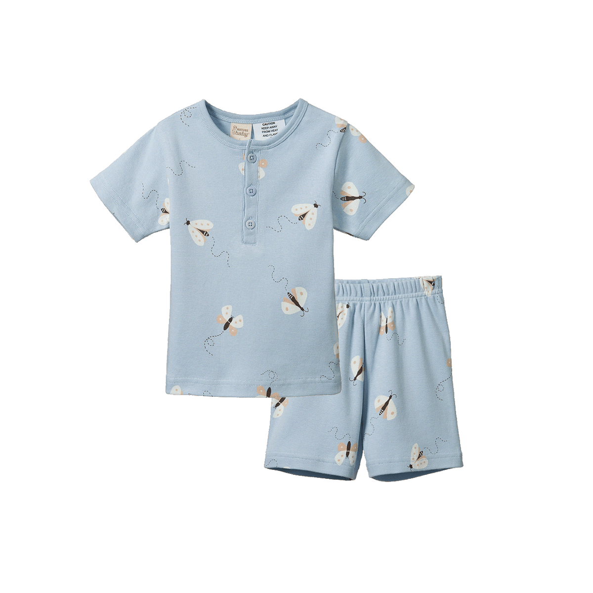 2PC Short Sleeve Cotton Pyjamas || Butterfly Dance