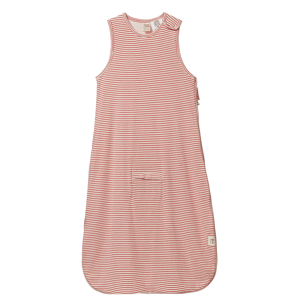 Cotton/Merino Sleeping Bag - Red Pinstripe