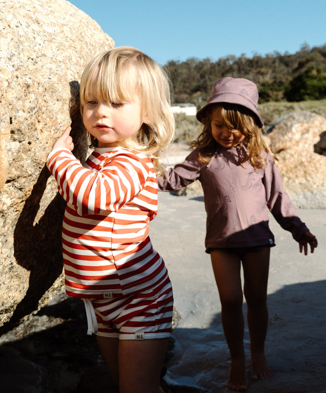 Ruffle Swim Shorts || Neptune Print