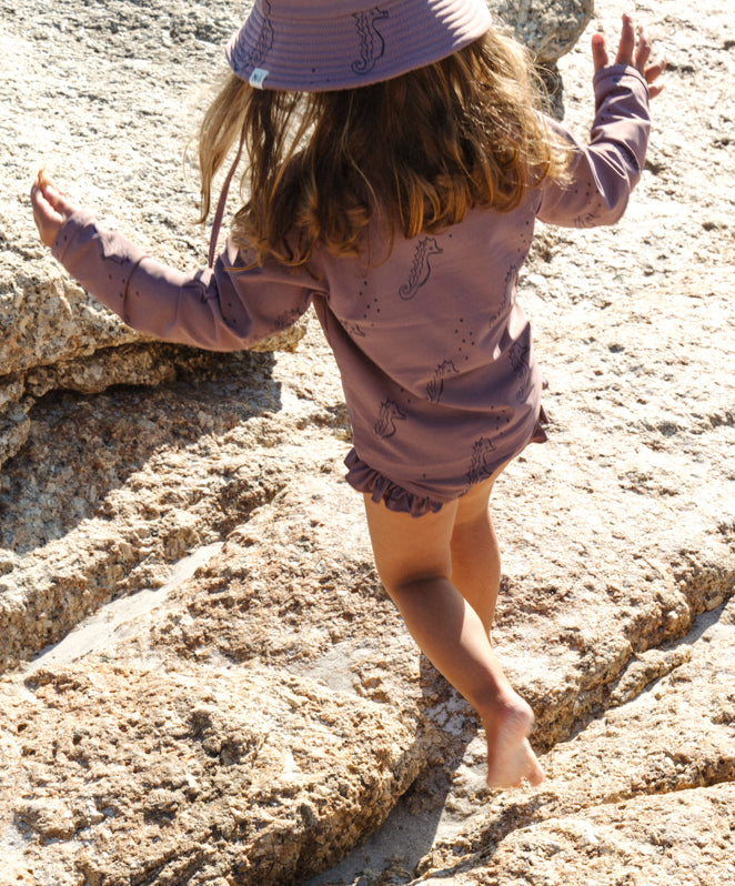 Ruffle Swim Shorts || Neptune Print