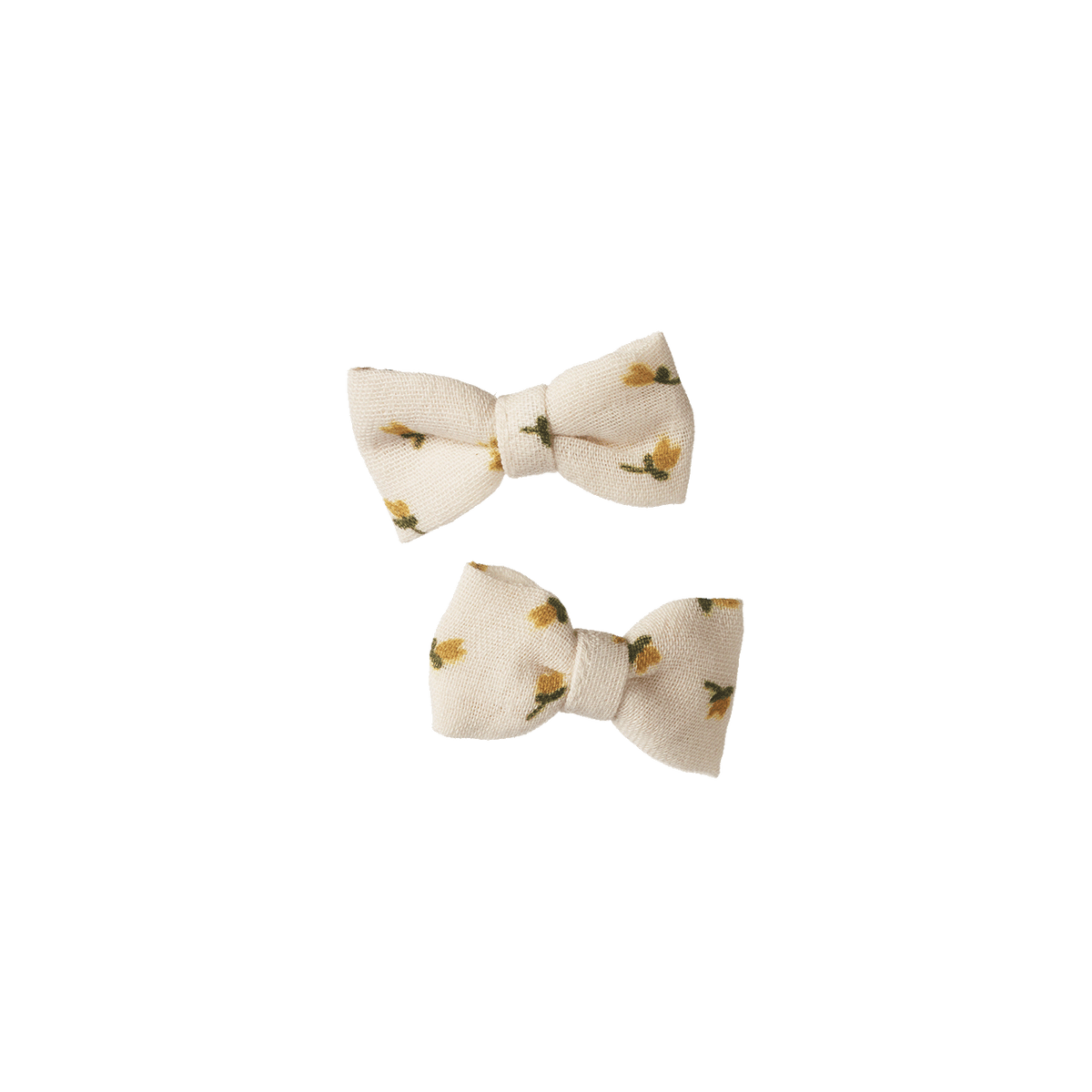 Small Bow Hair Clips 2 Pack || Tulip Print