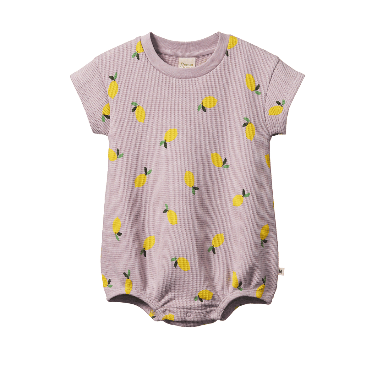 Juno Romper Waffle || Lilac Lemon Print