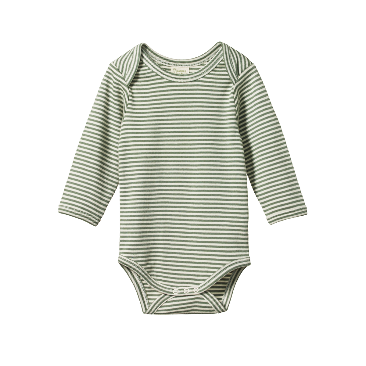 Long Sleeve Bodysuit - Nettle Stripe