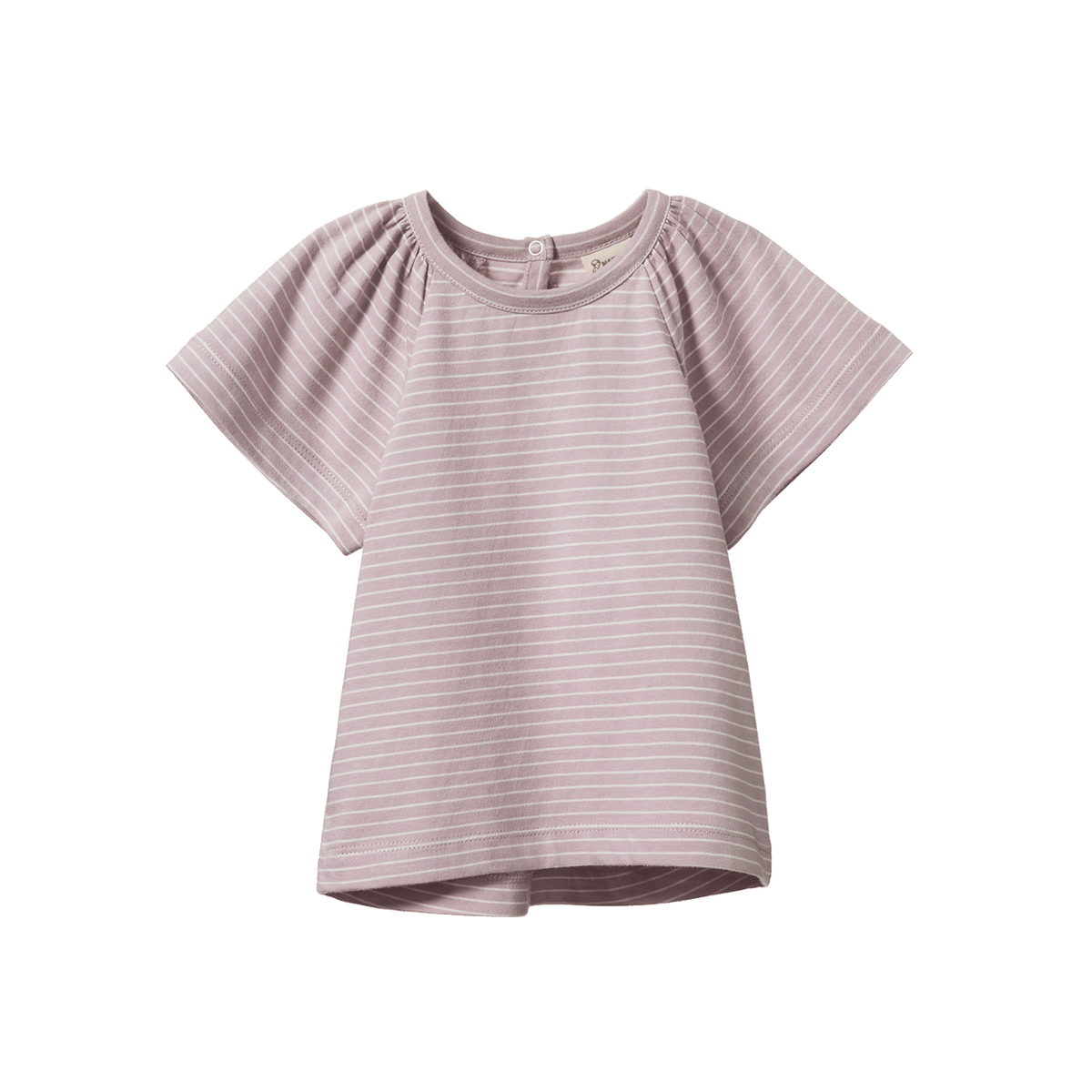 Faye Tee || Lilac/Natural Pinstripe