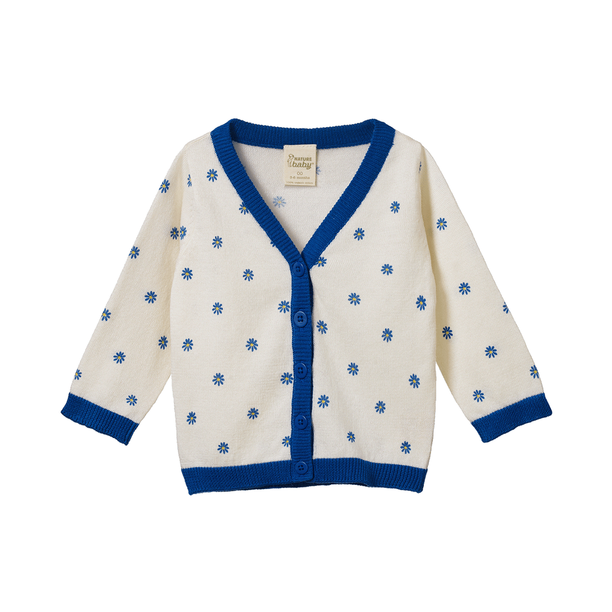 Light Cotton Knit Cardigan || Daisy Daze Blue