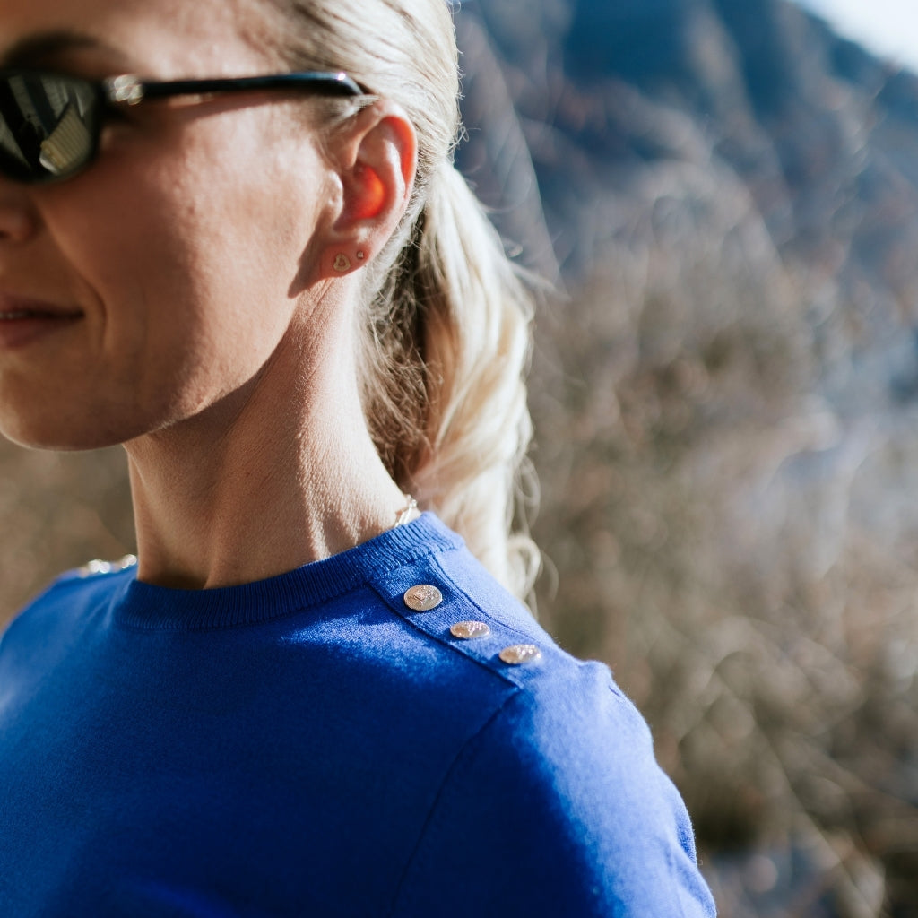 Nicola -  Womens Sweater Tee || Dazzling Blue