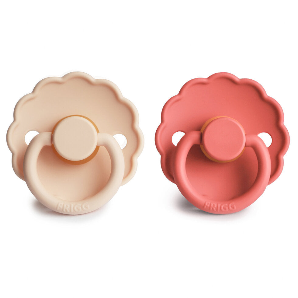 Daisy Pacifier - Pink Cream/Poppy Silicone