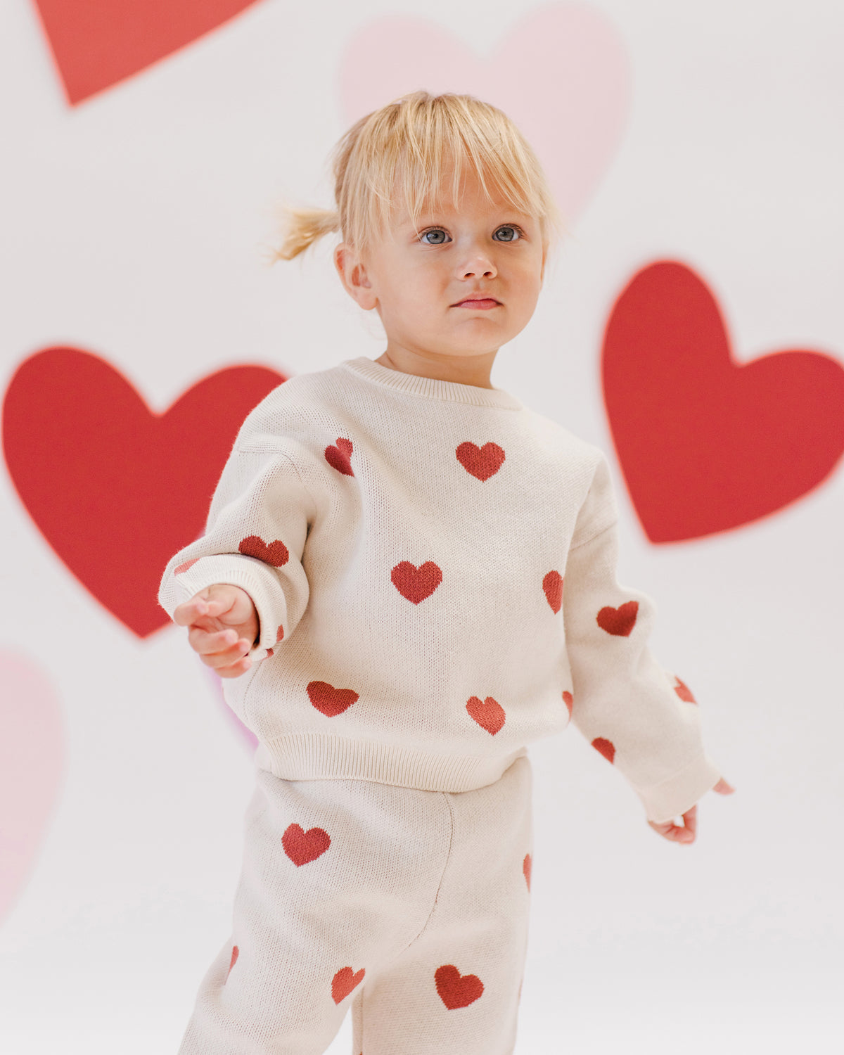 Heart Knit Sweater || Natural