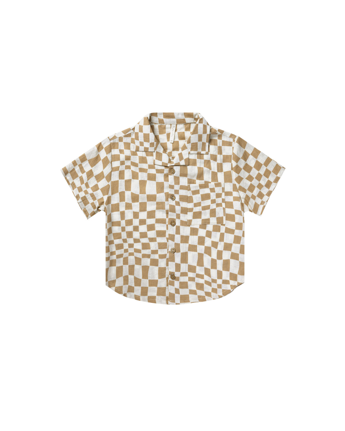 Lapel Collar Shirt || Sand Check
