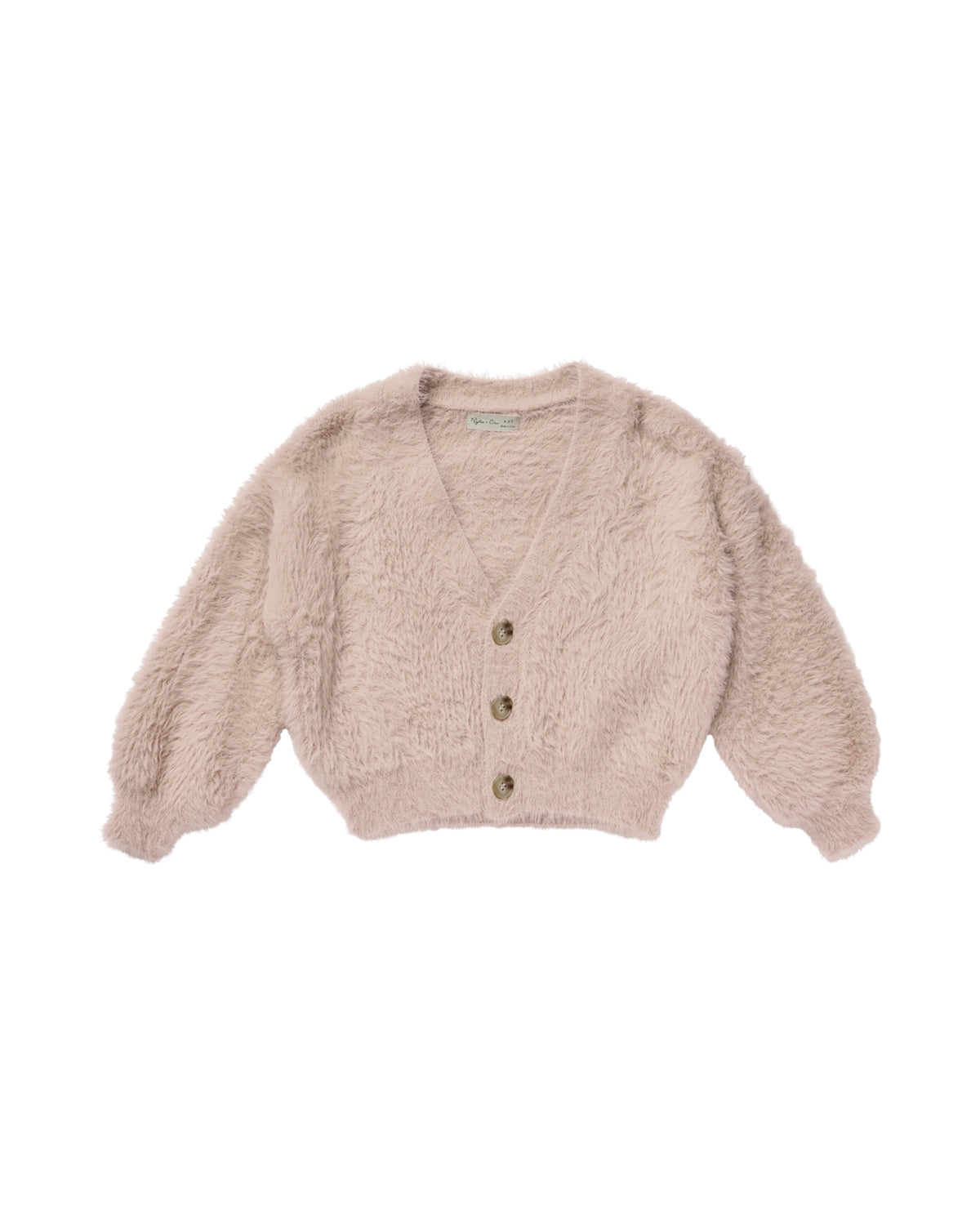 Fuzzy Cardigan || Blush