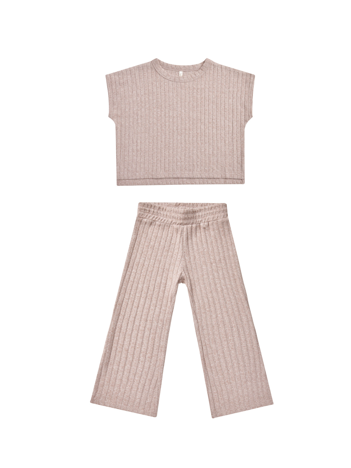Cozy Rib Knit Set || Heathered Mauve