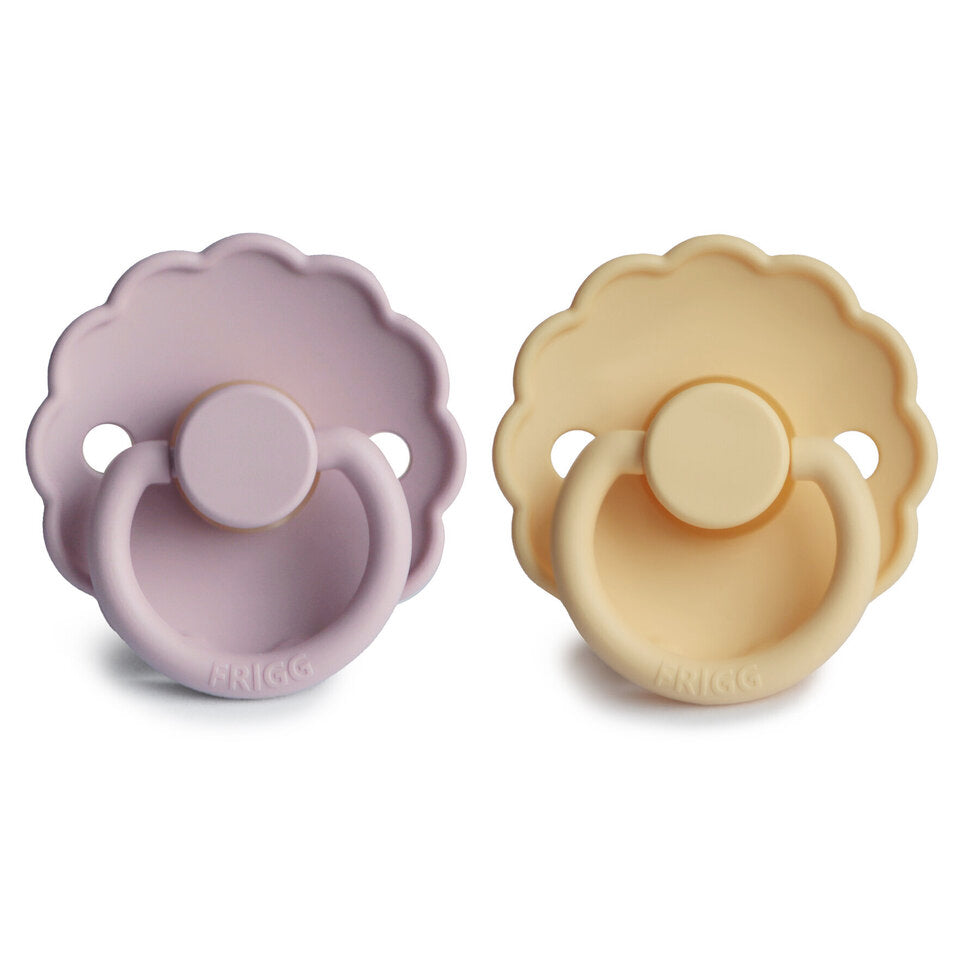 Daisy Pacifier - Soft Lilac/Pale Daffodil Latex