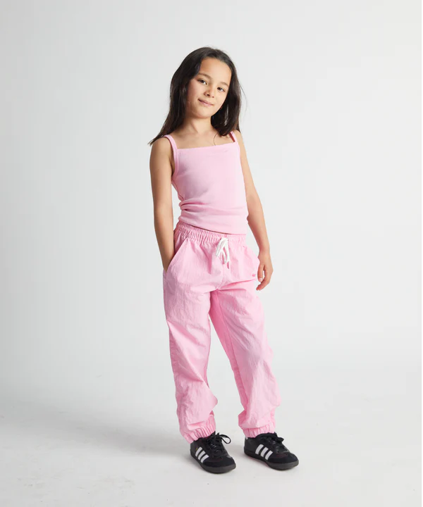 Nylon Sports Pants || Pink