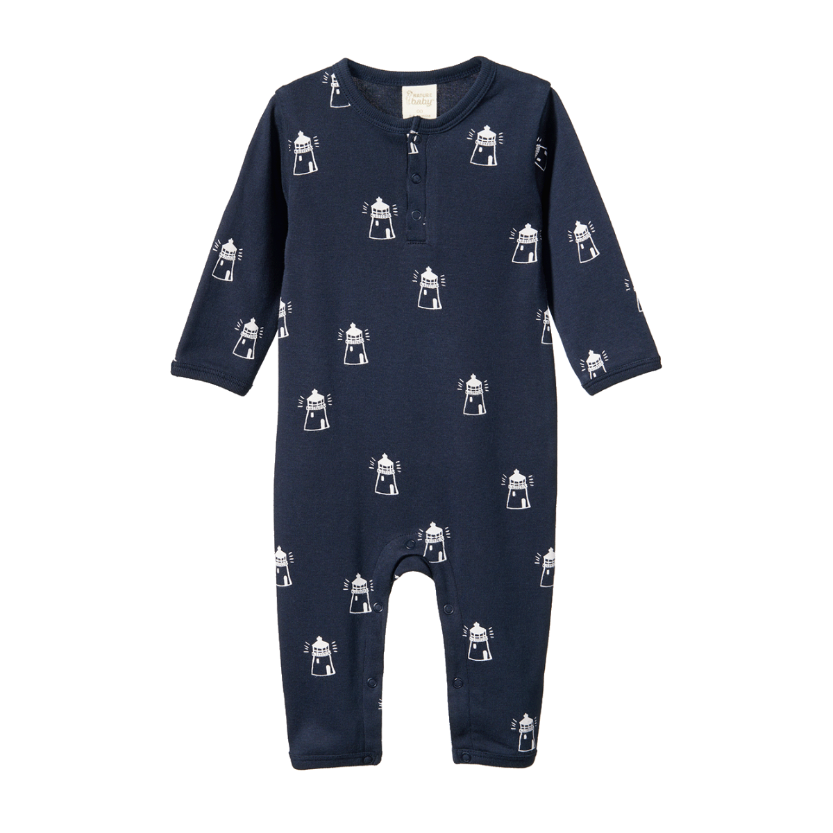 Henley Pyjama Suit || Lighthouse Print