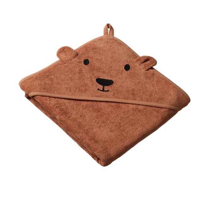 Bear Hooded Towel || Hazelnut