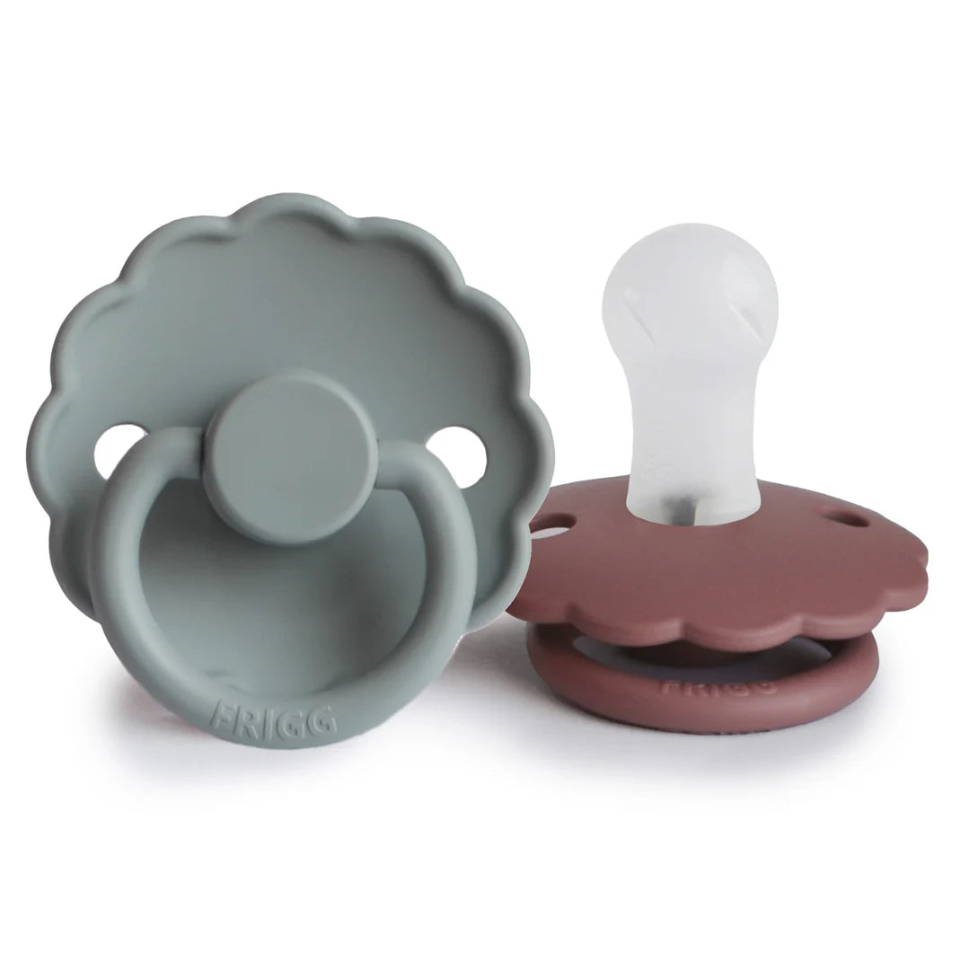 Daisy Pacifier French Grey/ Woodchuck Silicone