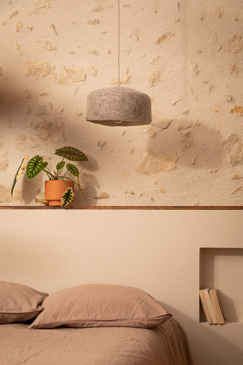 Reversible Yurte Lampshade || Light Stone/Natural