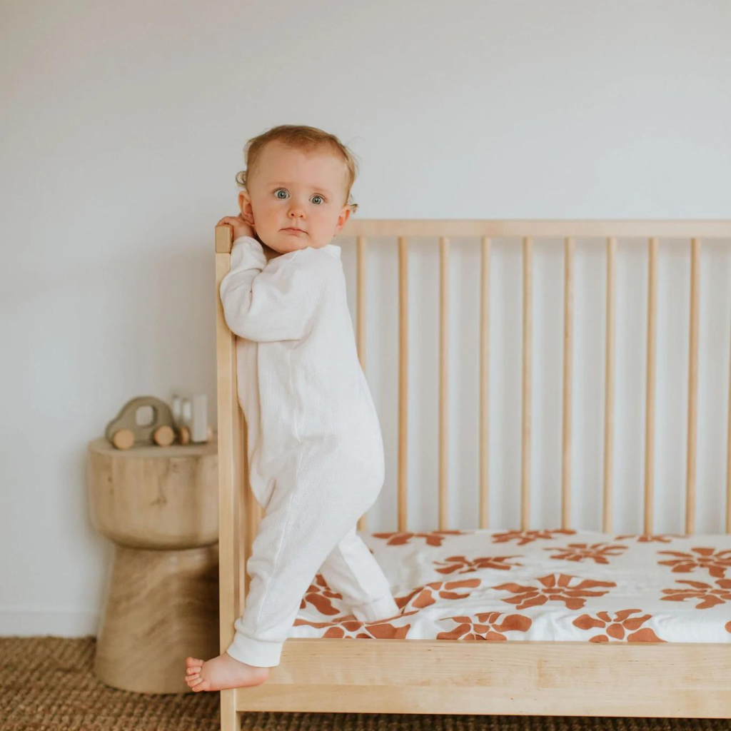 Fitted Cot Sheet | Hibi Rust