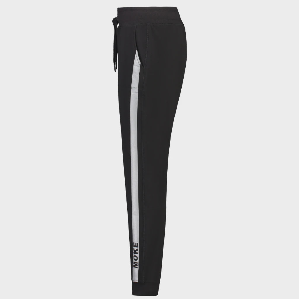 Livy womens trackpants with reflective Stripe - Charcoal