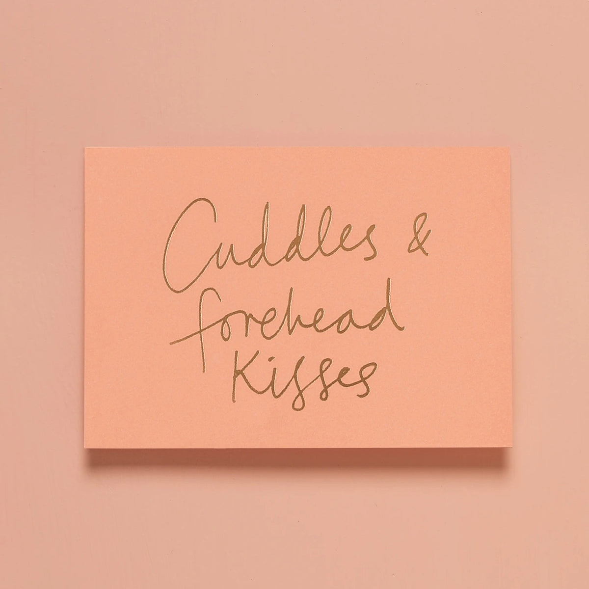Cuddles+forehead kisses greeting card