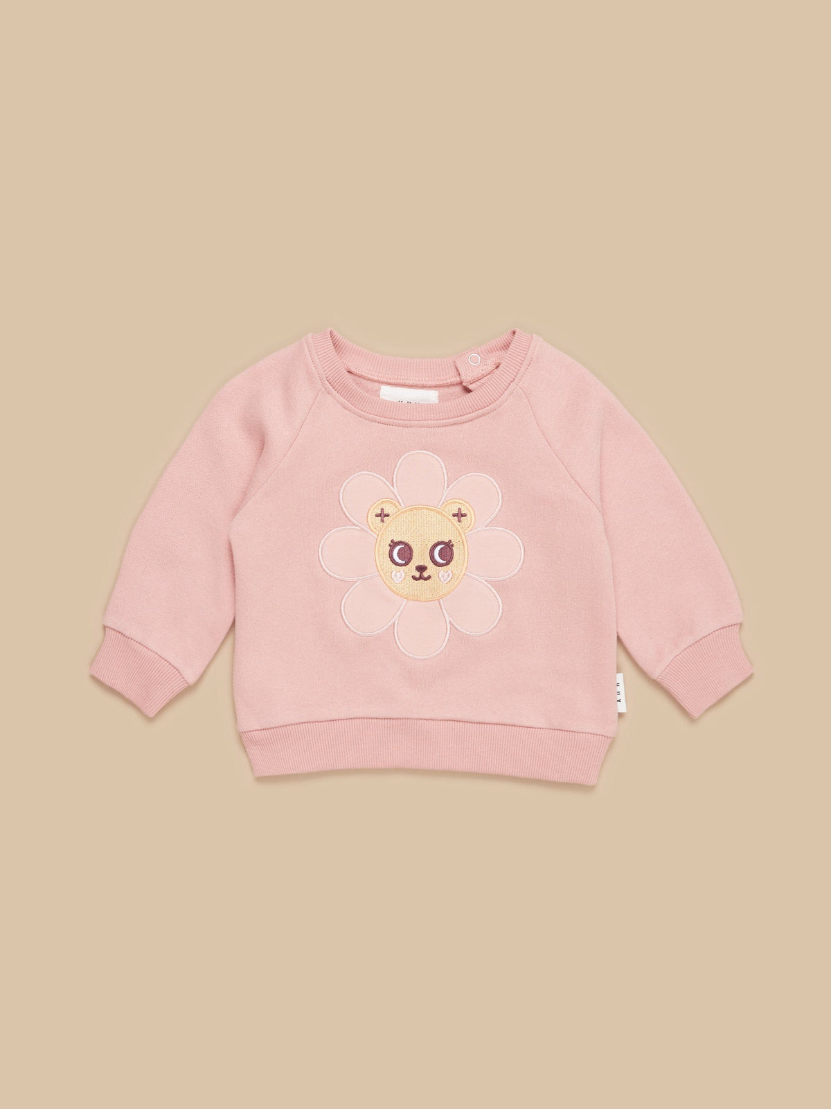 Flower Bear Sweatshirt - Dusty Rose