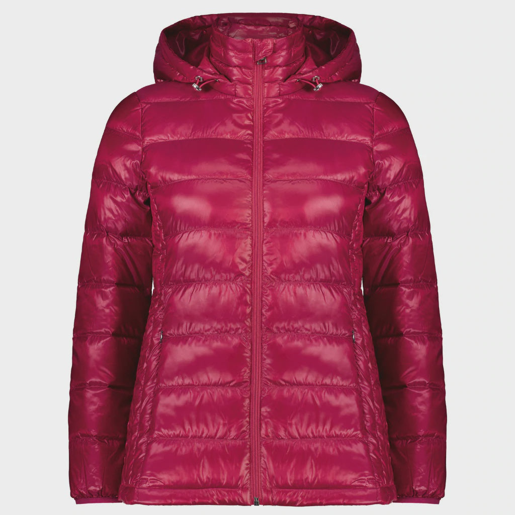 Lynn - Womens packable down jacket - Electric Magenta