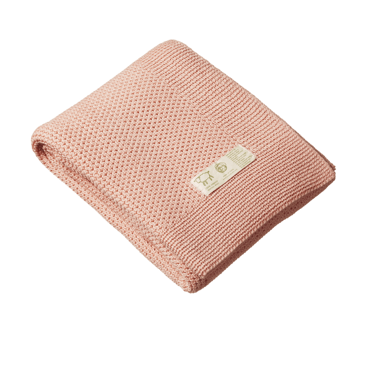 Merino Knit Blanket   - Rose Dust