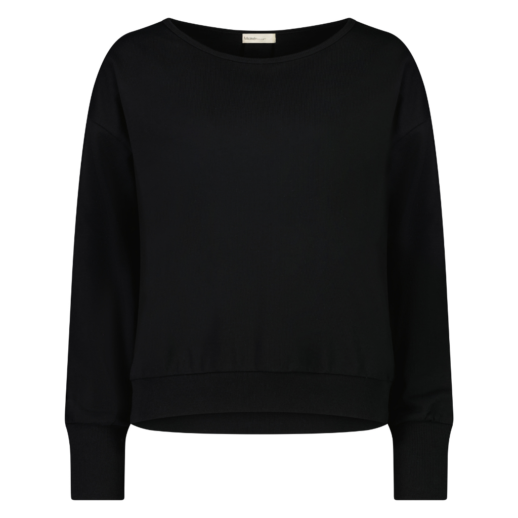 Polly - Women's Boatneck Sweatshirt | Black