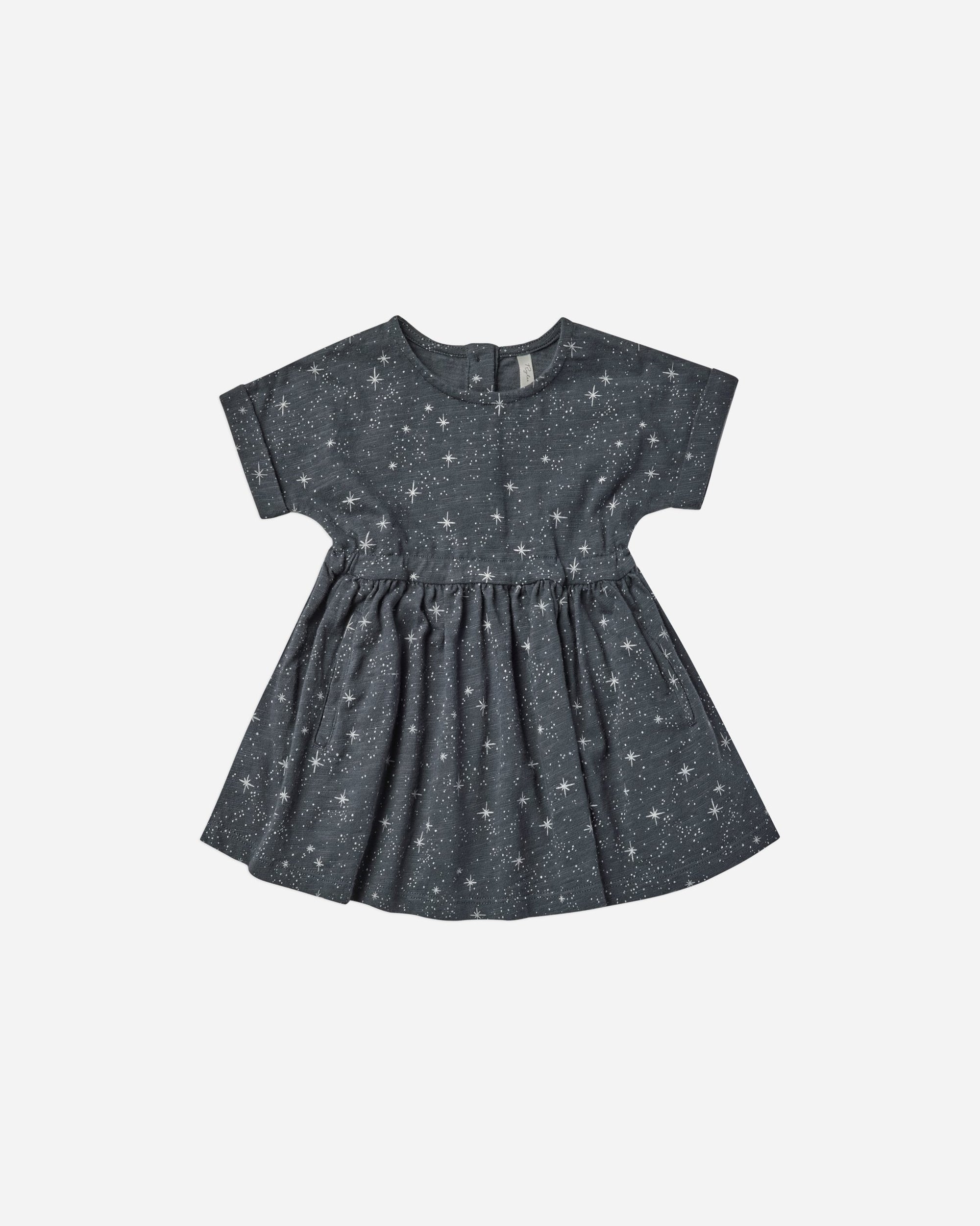 kat t-shirt dress || night sky - Rylee + Cru | Kids Clothes | Trendy Baby Clothes | Modern Infant Outfits |