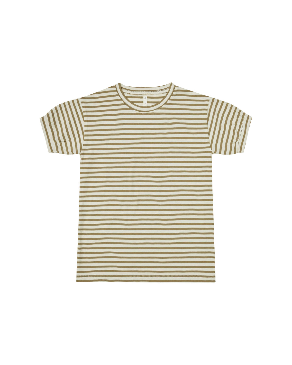 Jersey Shirt Dress || Olive Stripe