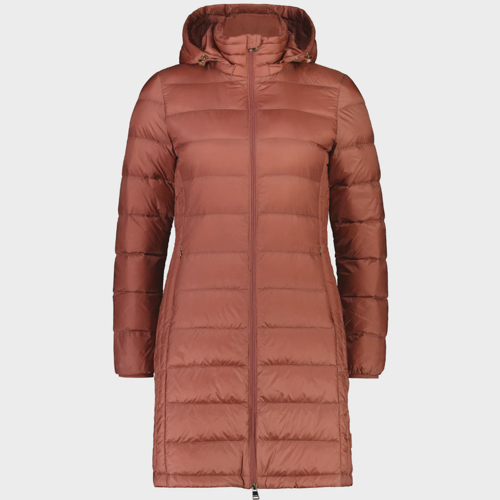 Sarah - Women&#39;s Packable Long Down  jacket - Rose