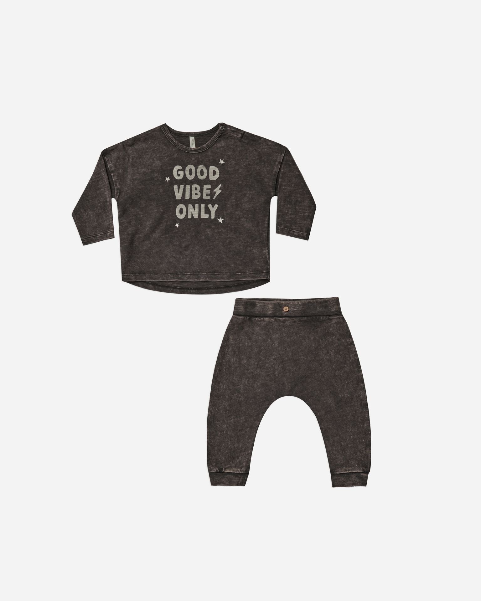 long sleeve tee + pant set || good vibes - Rylee + Cru | Kids Clothes | Trendy Baby Clothes | Modern Infant Outfits |