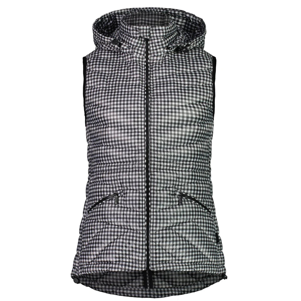 Mary-Claire - Women&#39;s Packable Down Vest - Gingham