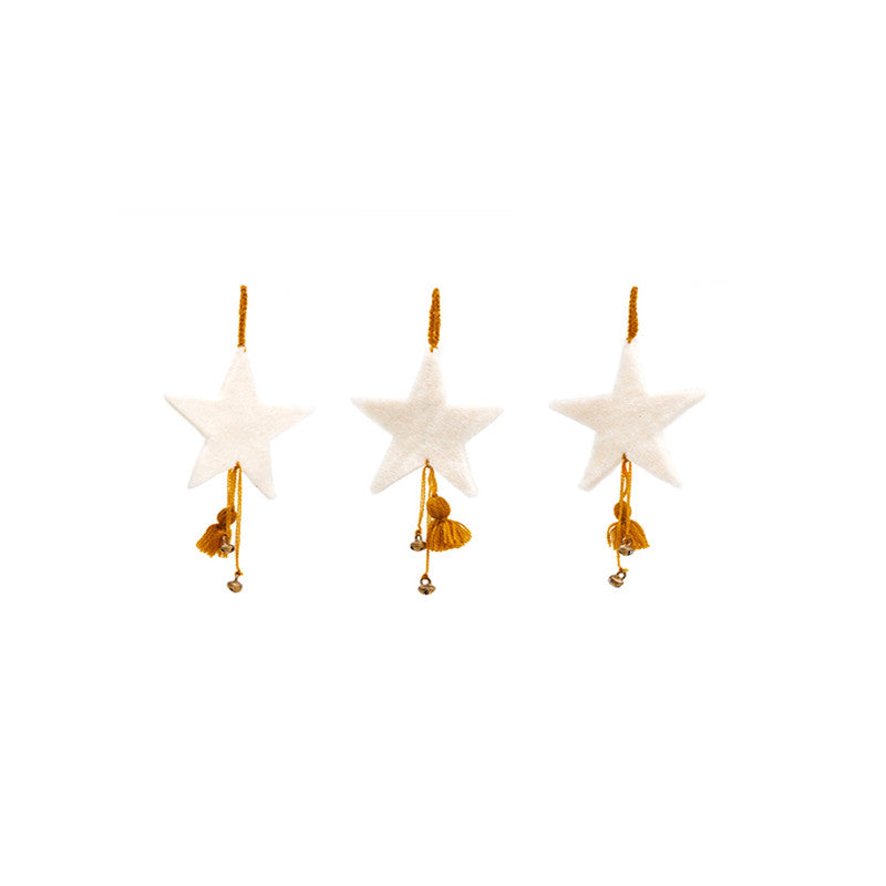 Mini Stars With Bells - Set Of 3