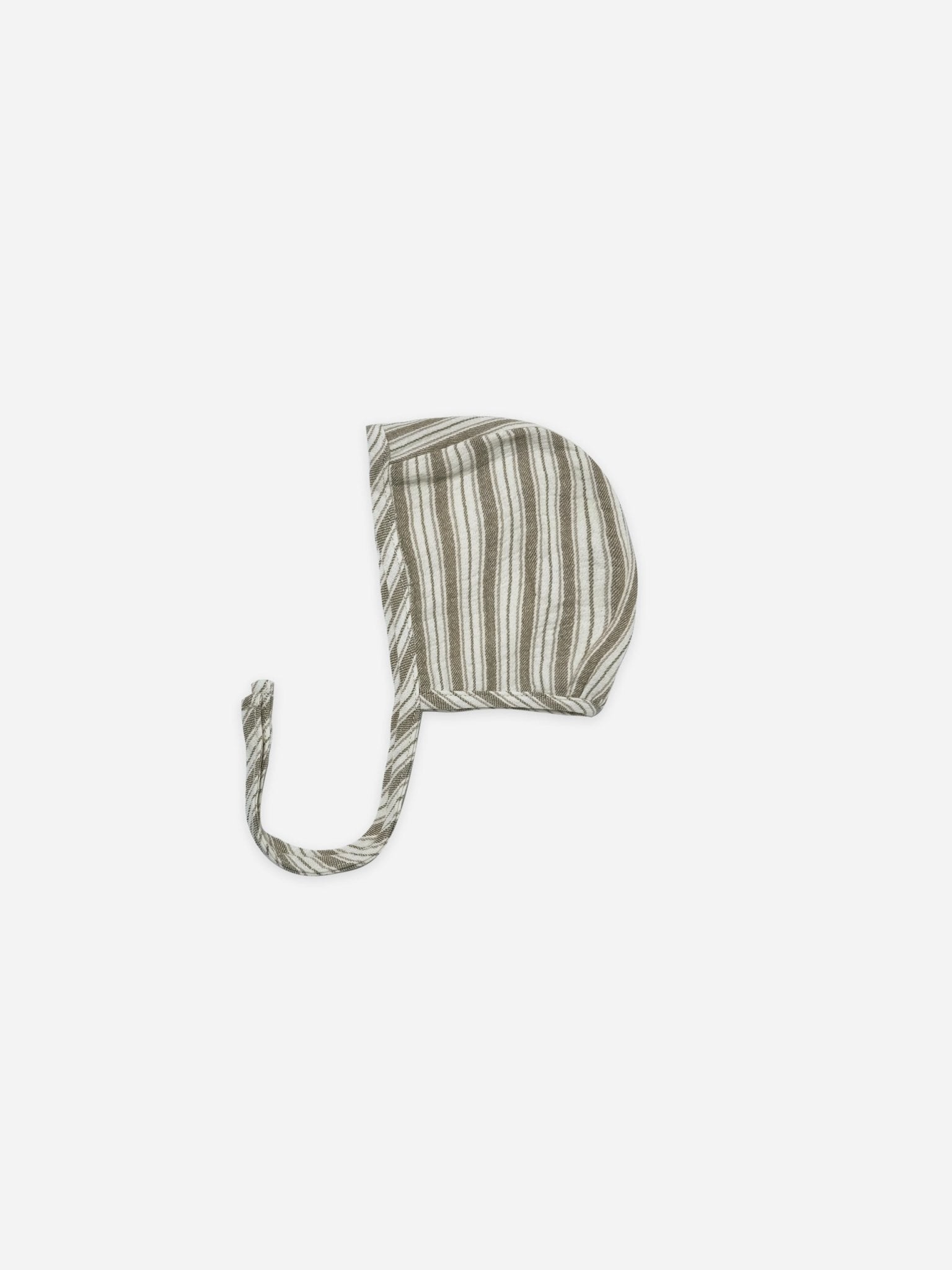 woven baby bonnet | fern stripe - Quincy Mae NZ & AU