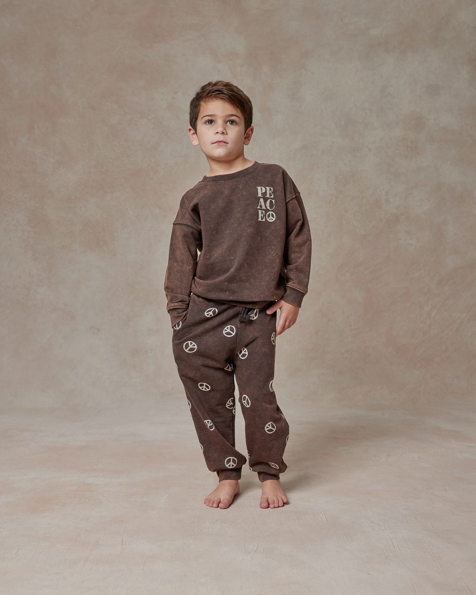 jogger sweatpant || peace II - Rylee + Cru | Kids Clothes | Trendy Baby Clothes | Modern Infant Outfits |